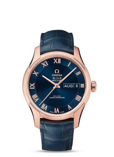 Omega De Ville Hour Vision Master Chronometer Annual Calendar Sedna Gold / Blue